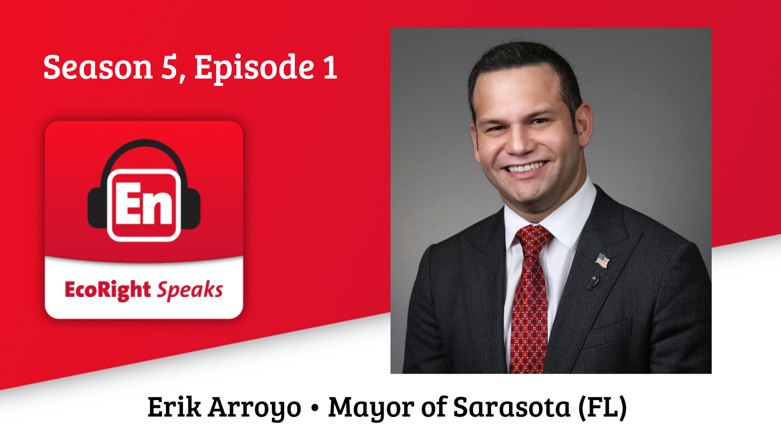 EcoRight Speaks, season 5, episode 1 Sarasota Mayor Erik Arroyo