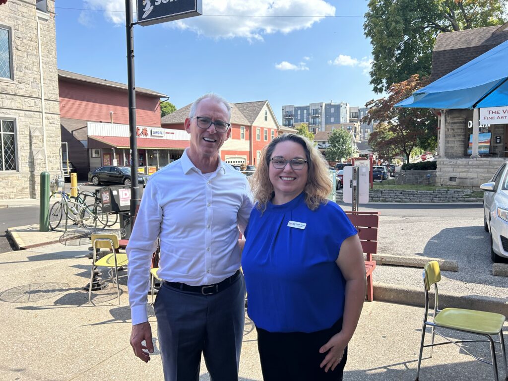 Bob Inglis with Monroe County, Indiana, GOP Vice-Chair and Ellettsville Clerk Treasurer