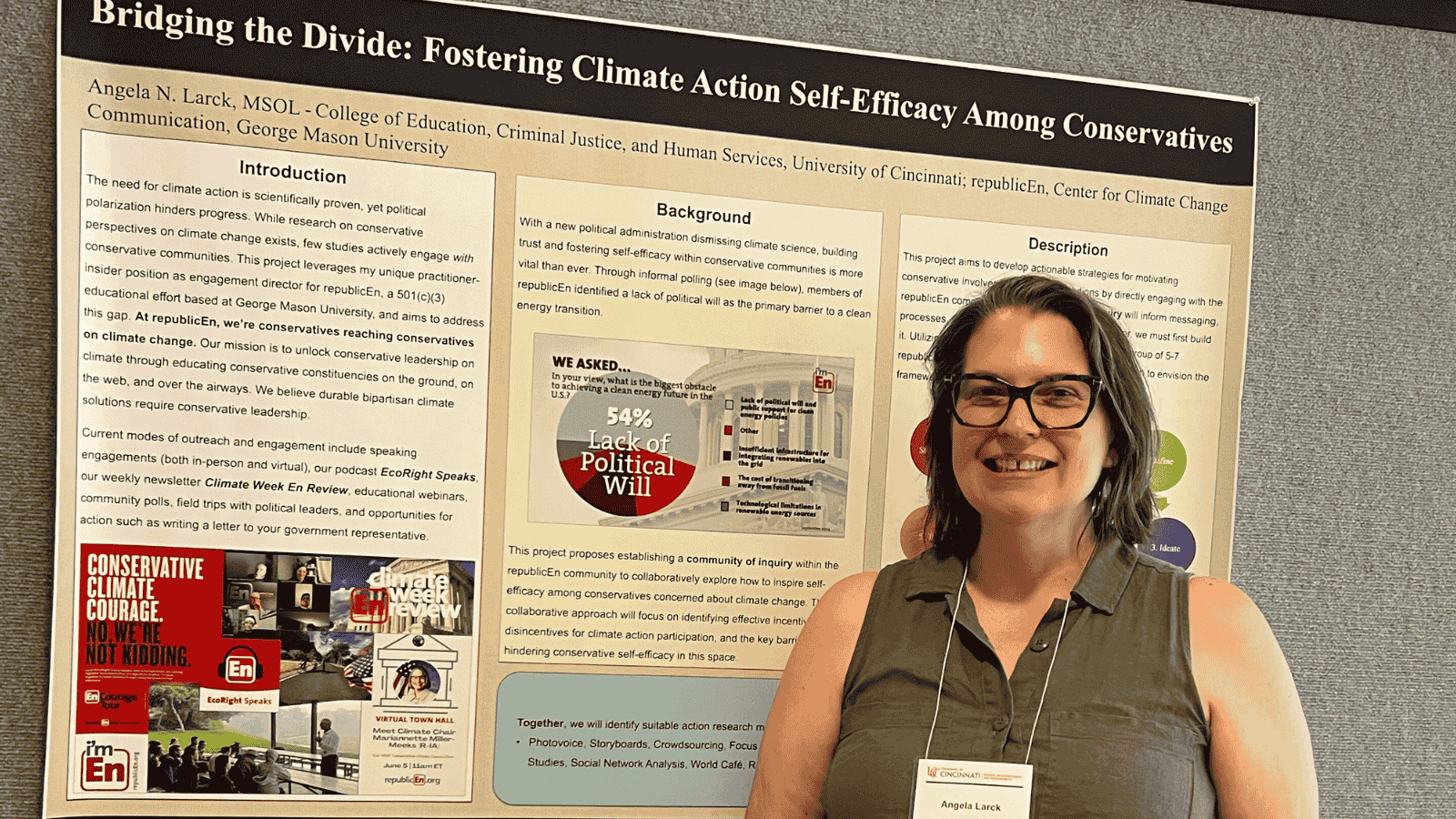 Angela Larck at the 2025 Ohio River Valley Climate Change and Health Conference